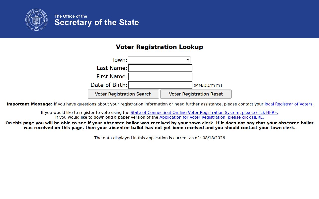 Torrington residents directory Connecticut voter lookup