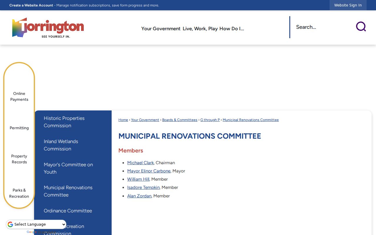 Torrington residents directory Freedom of Information request route