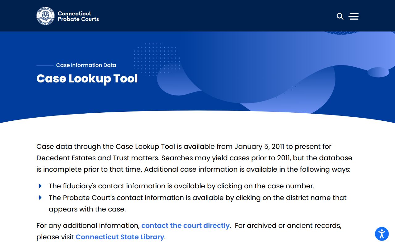 Torrington resident lookup Probate District 24 case search